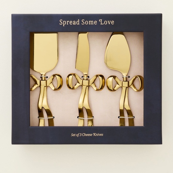 Anthropologie Other - Anthropologie Benedita Stainless Steel Bow Cheese Knives, Set of 3